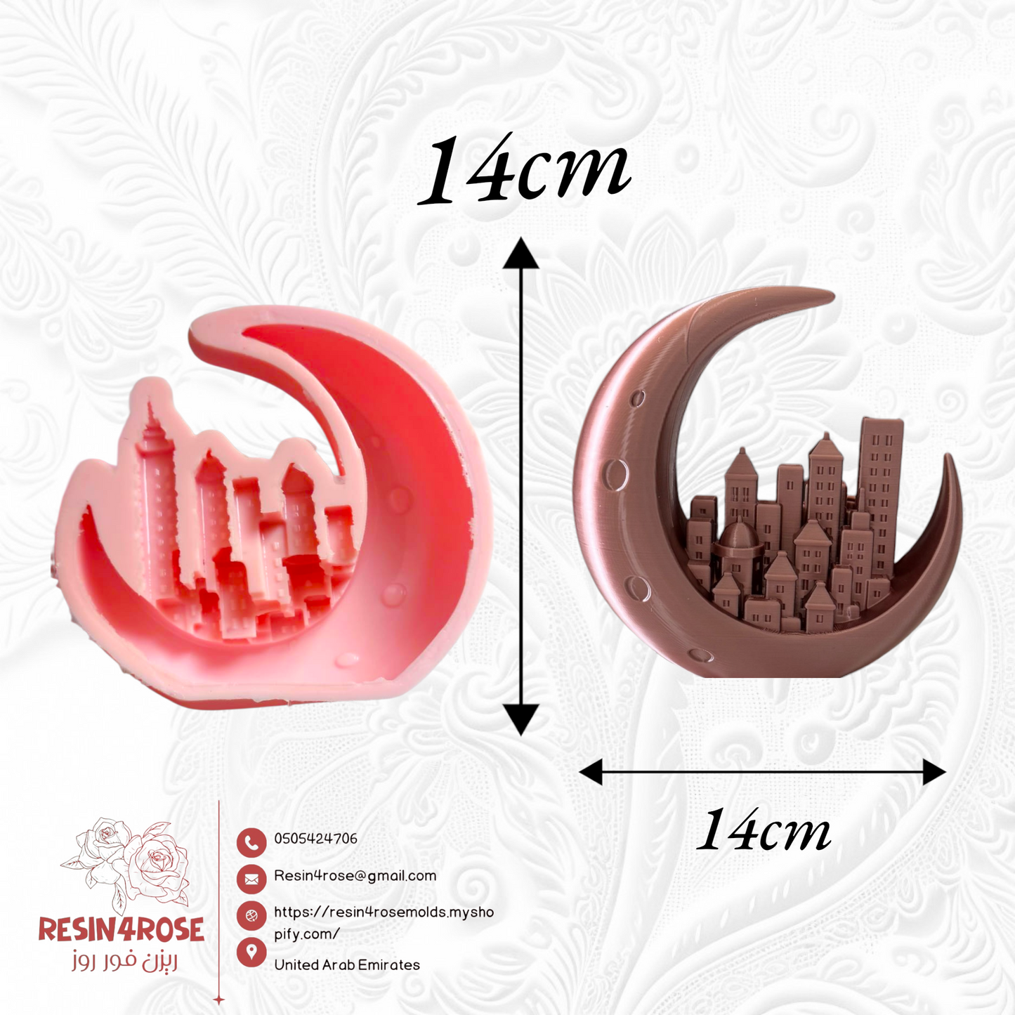 Crescent and Mosque Silicone Molds: These silicone molds are perfect for casting resin, plaster, and candles, and are suitable for making candle holders. Featuring irregular shapes, these versatile epoxy resin molds .