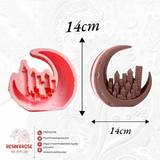 Crescent and Mosque Silicone Molds: These silicone molds are perfect for casting resin, plaster, and candles, and are suitable for making candle holders. Featuring irregular shapes, these versatile epoxy resin molds .