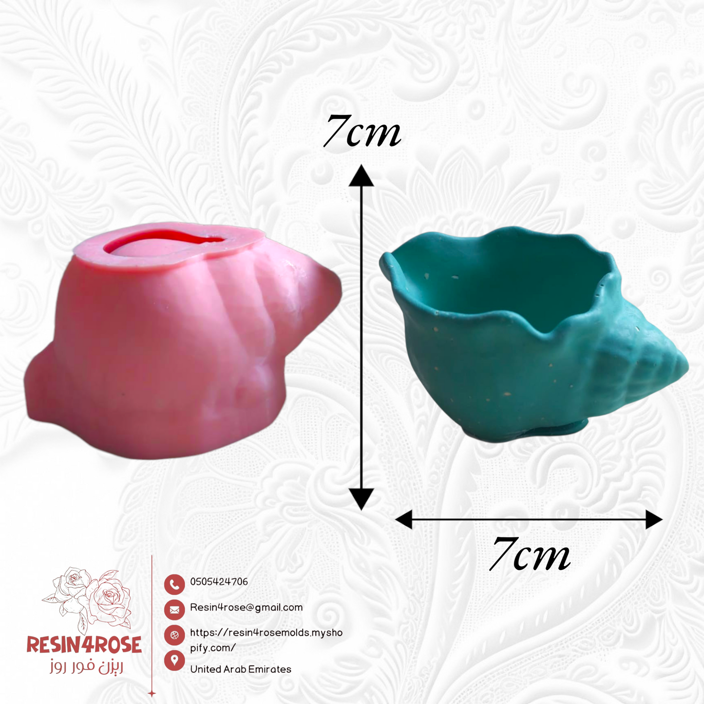 Shell silicone molds are made of silicone for casting resin and plaster, suitable for making succulent plant pots, candle holders, and jewelry storage. Featuring irregular shapes, these versatile epoxy resin molds are ideal for home decoration and crafts.
