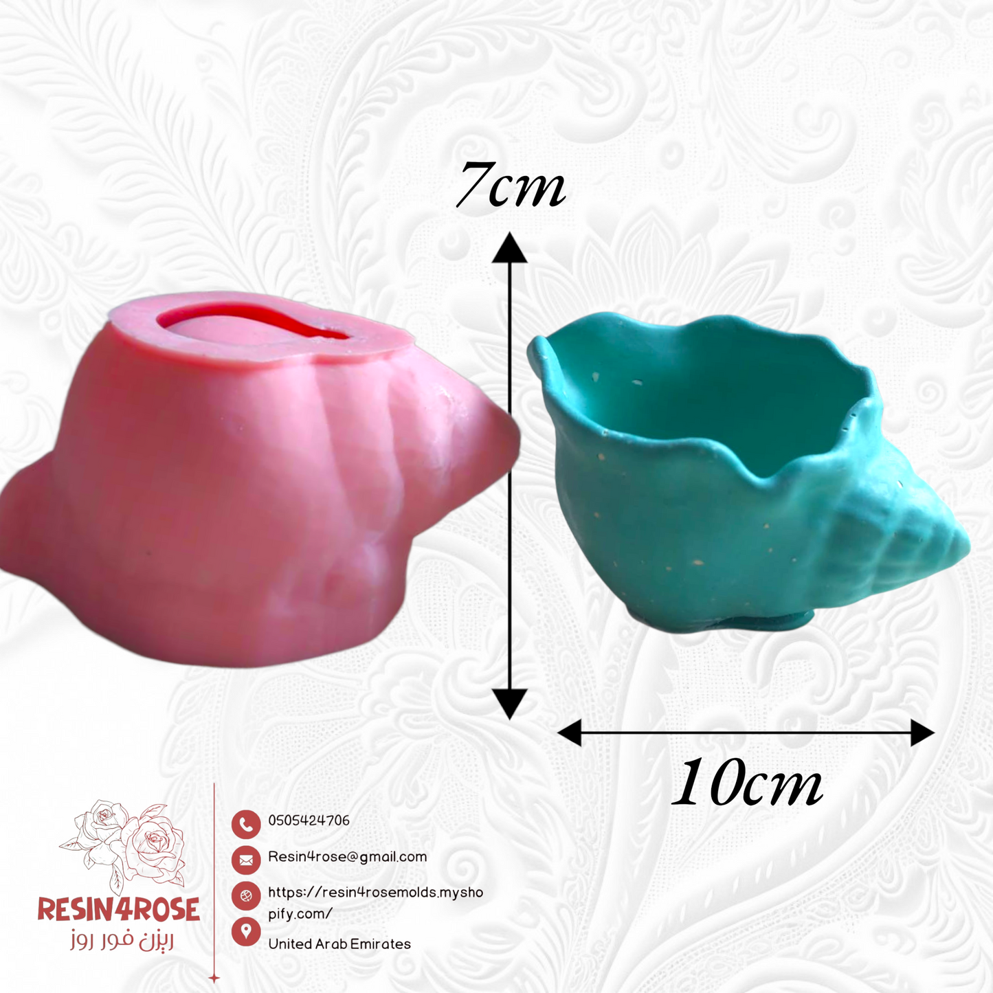 Shell silicone molds are made of silicone for casting resin and plaster, suitable for making succulent plant pots, candle holders, and jewelry storage. Featuring irregular shapes, these versatile epoxy resin molds are ideal for home decoration and crafts.