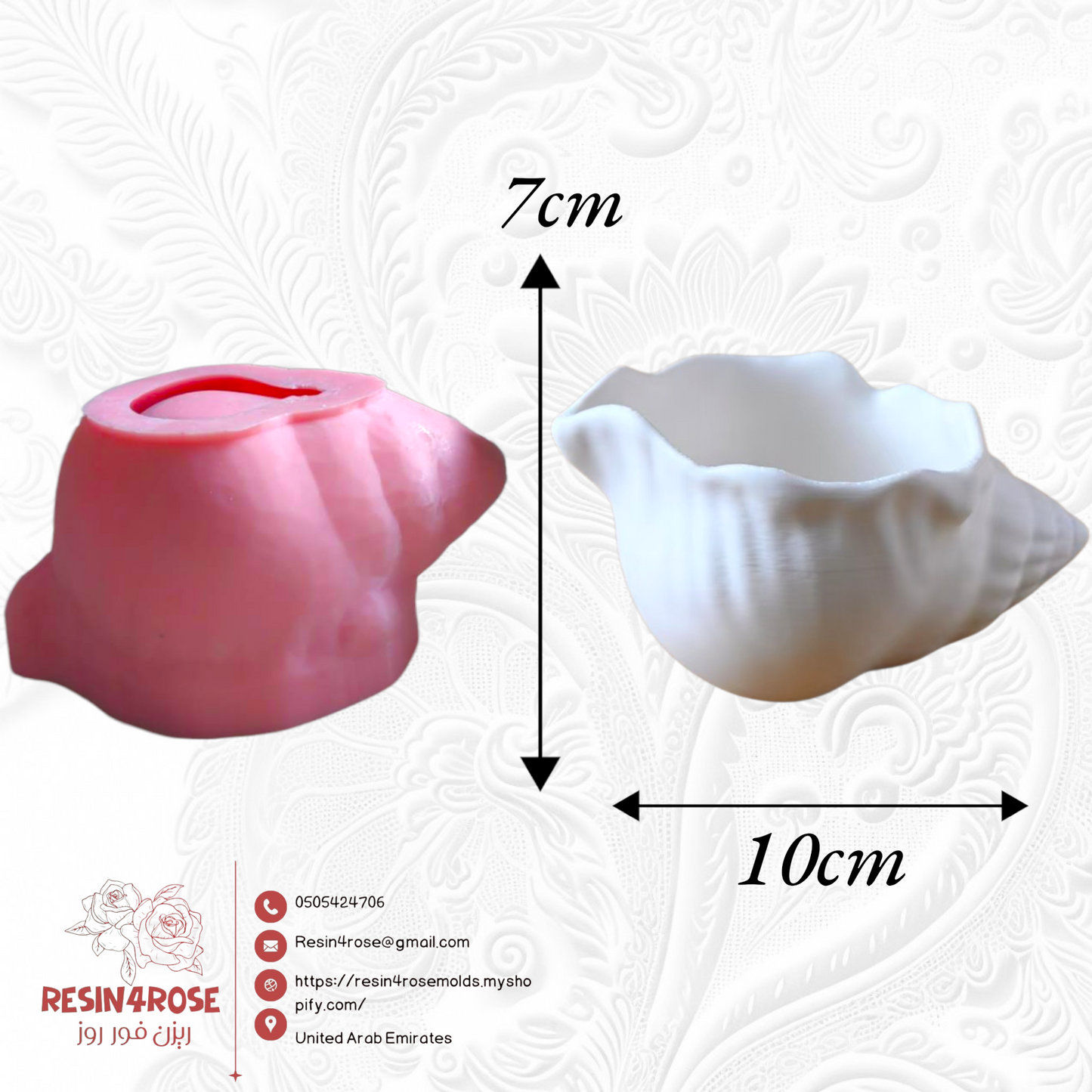 Shell silicone molds are made of silicone for casting resin and plaster, suitable for making succulent plant pots, candle holders, and jewelry storage. Featuring irregular shapes, these versatile epoxy resin molds are ideal for home decoration and crafts.