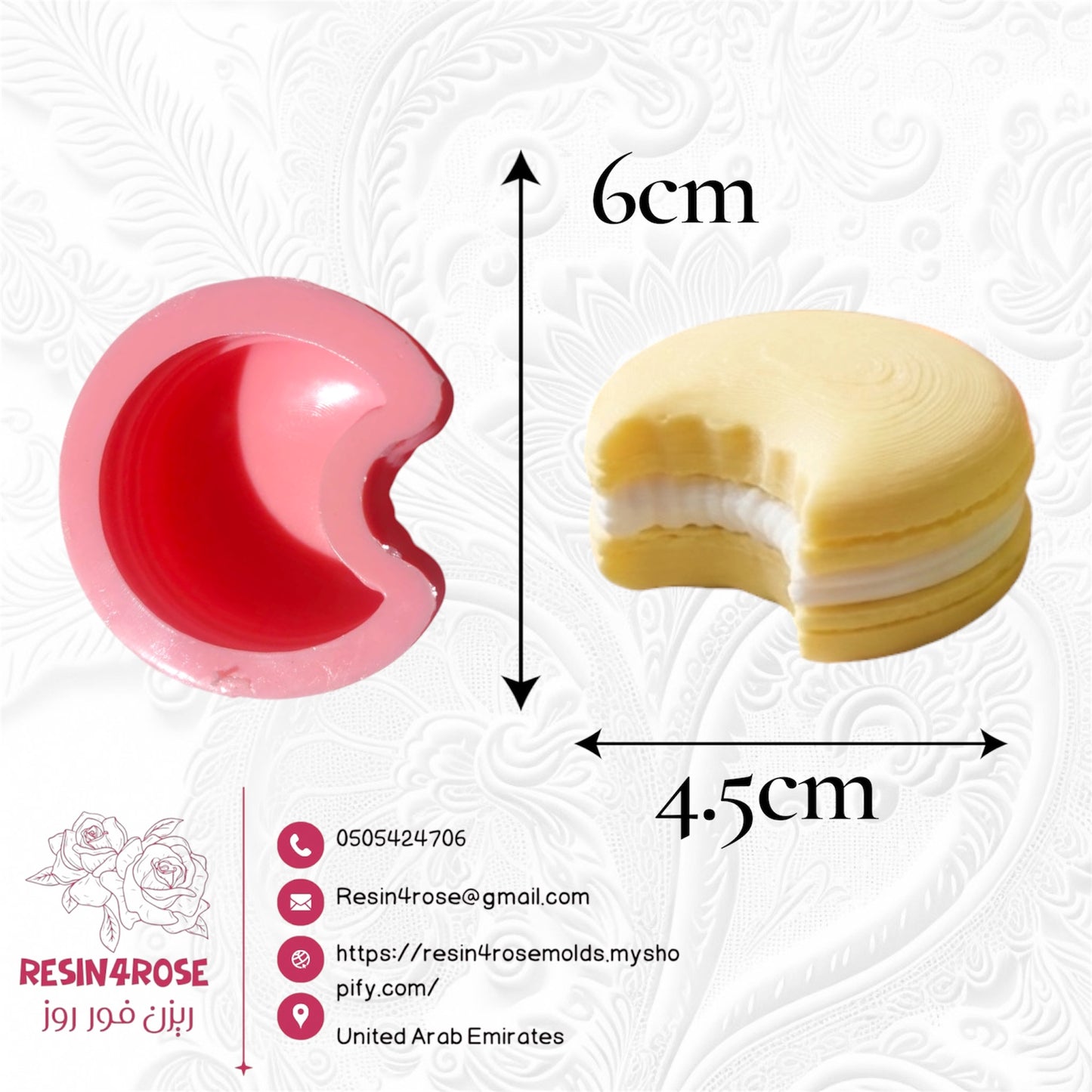 1 piece, 3D ball-shaped silicone mold, macaron mold, handmade silicone mold for soap, lightweight clay, hamburger candle simulation
