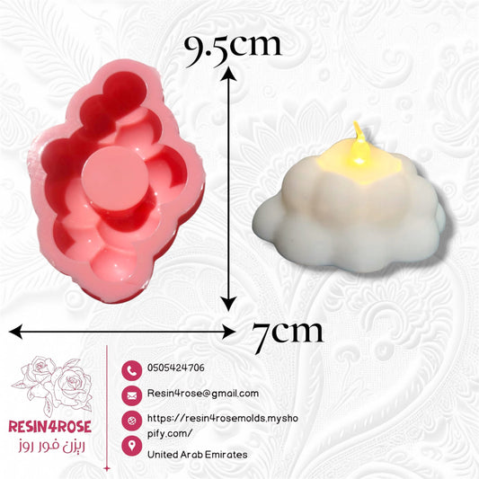 Cloud-shaped silicone mold candle holder, a simple home decor piece, aromatherapy candle lamp, essential oil diffuser, ceramic candle holder set accessory, perfume diffuser used with baby shower favors