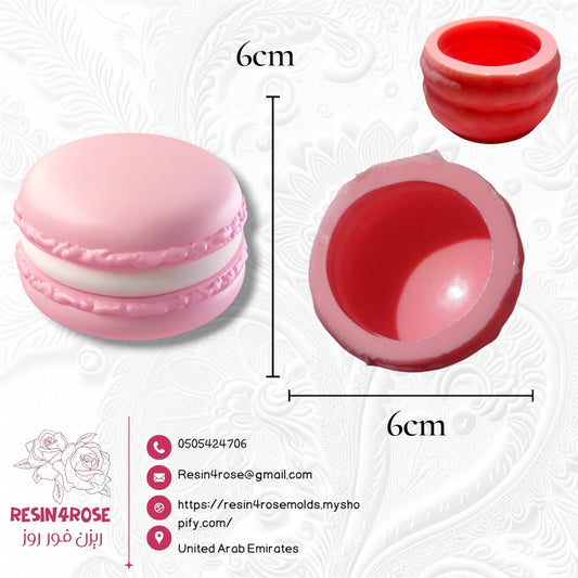 1-piece silicone mold, 3D ball-shaped silicone mold, macaron mold, handmade soap mold, lightweight clay, simulated hamburger candle Suitable for making resin candles,