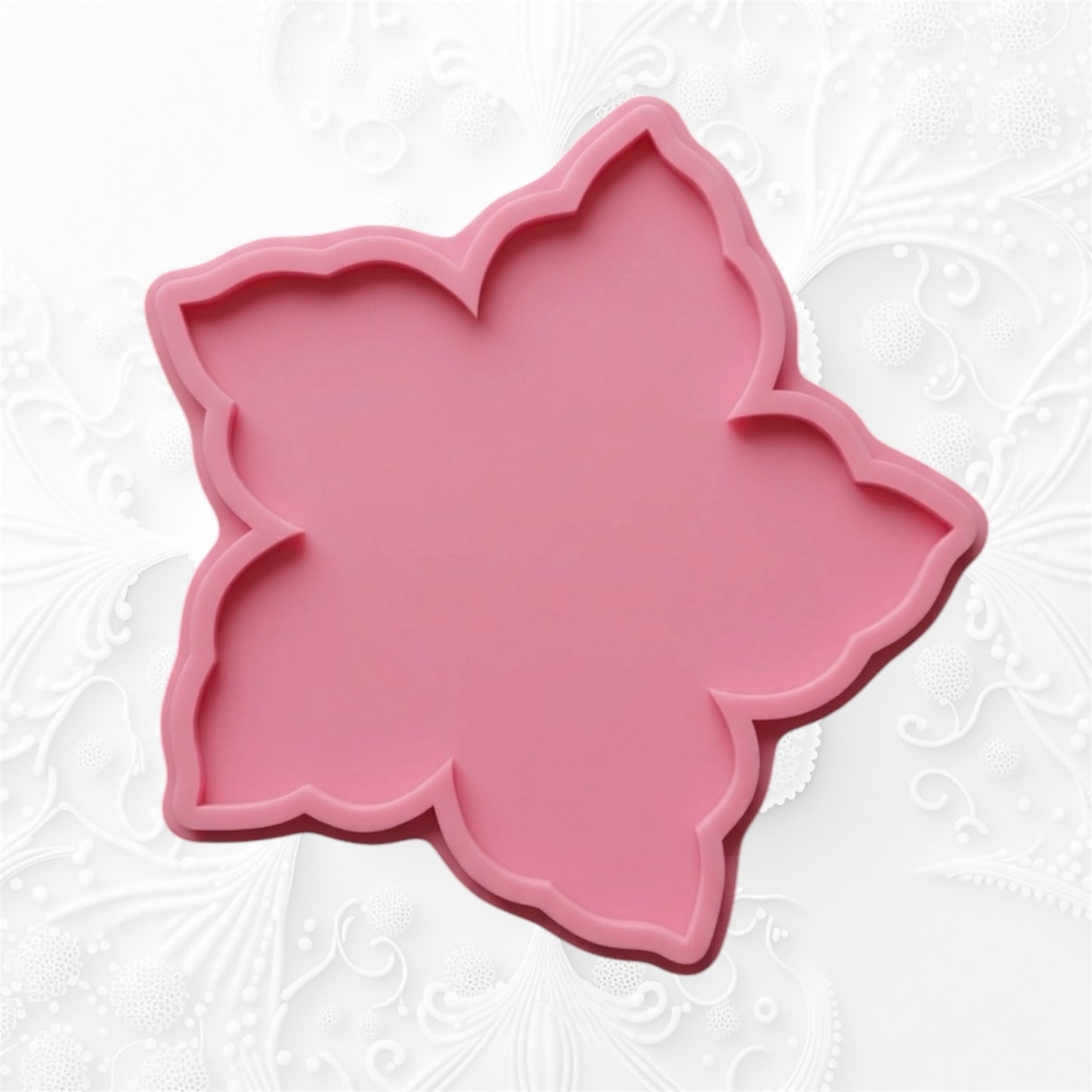 An artistically and decoratively designed silicone mold, used in handicrafts such as casting resin, plaster, or pottery.