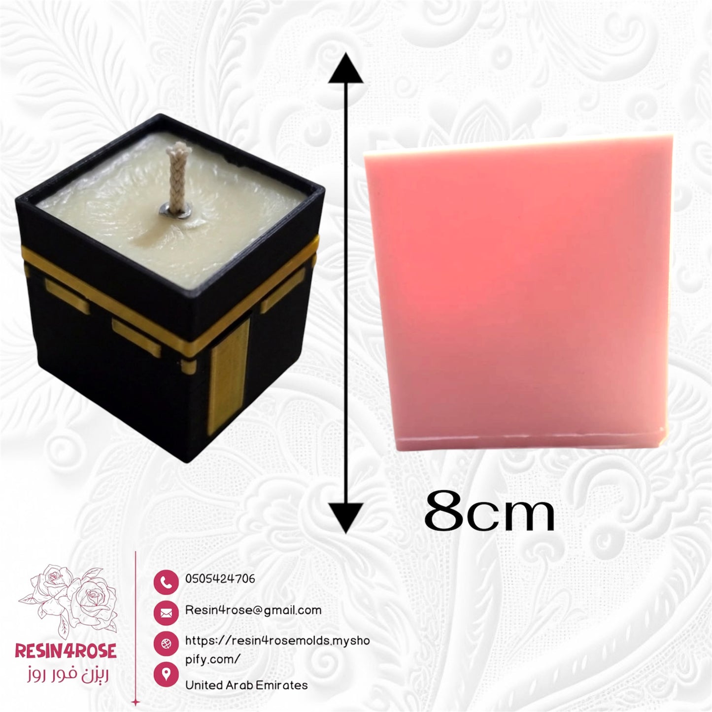 Silicone mould with hollow heel design from the inside to pour gypsum and pottery and put scented candles inside it