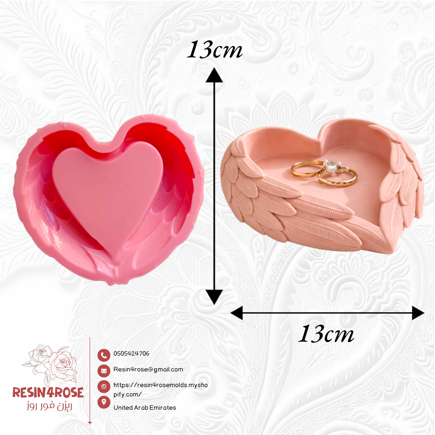 قالب راتينج سيليكوني لتمثال شمعي على شكل قلب هندسي، قالب سيليكوني مزخرف ثلاثي الأبعاد للشموع، وديكورات الجص، وديكورات المنزل، وقالب راتينج الإيبوكسي