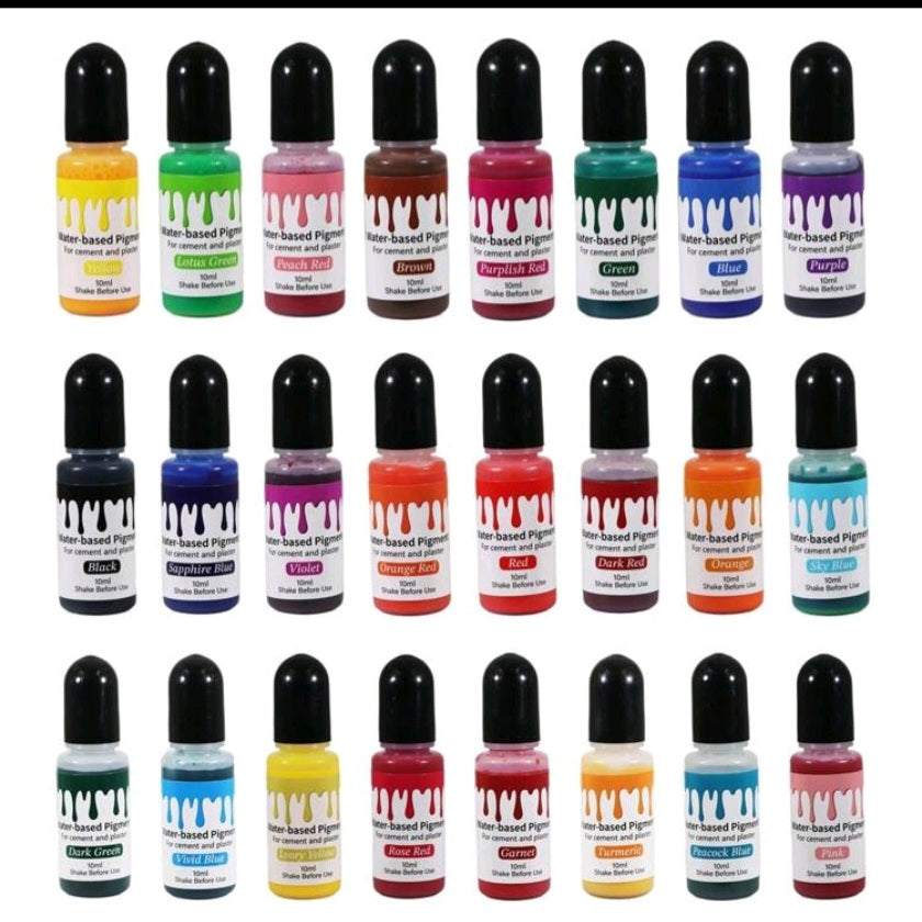24 Concentrated colors for plaster and candles