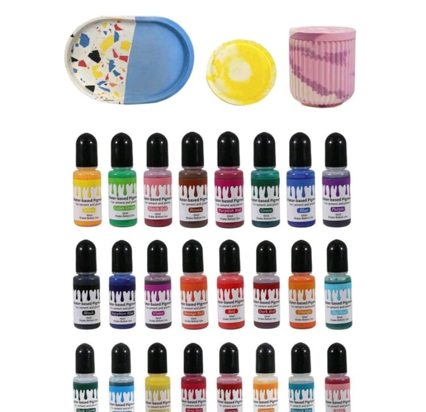 24 Concentrated colors for plaster and candles