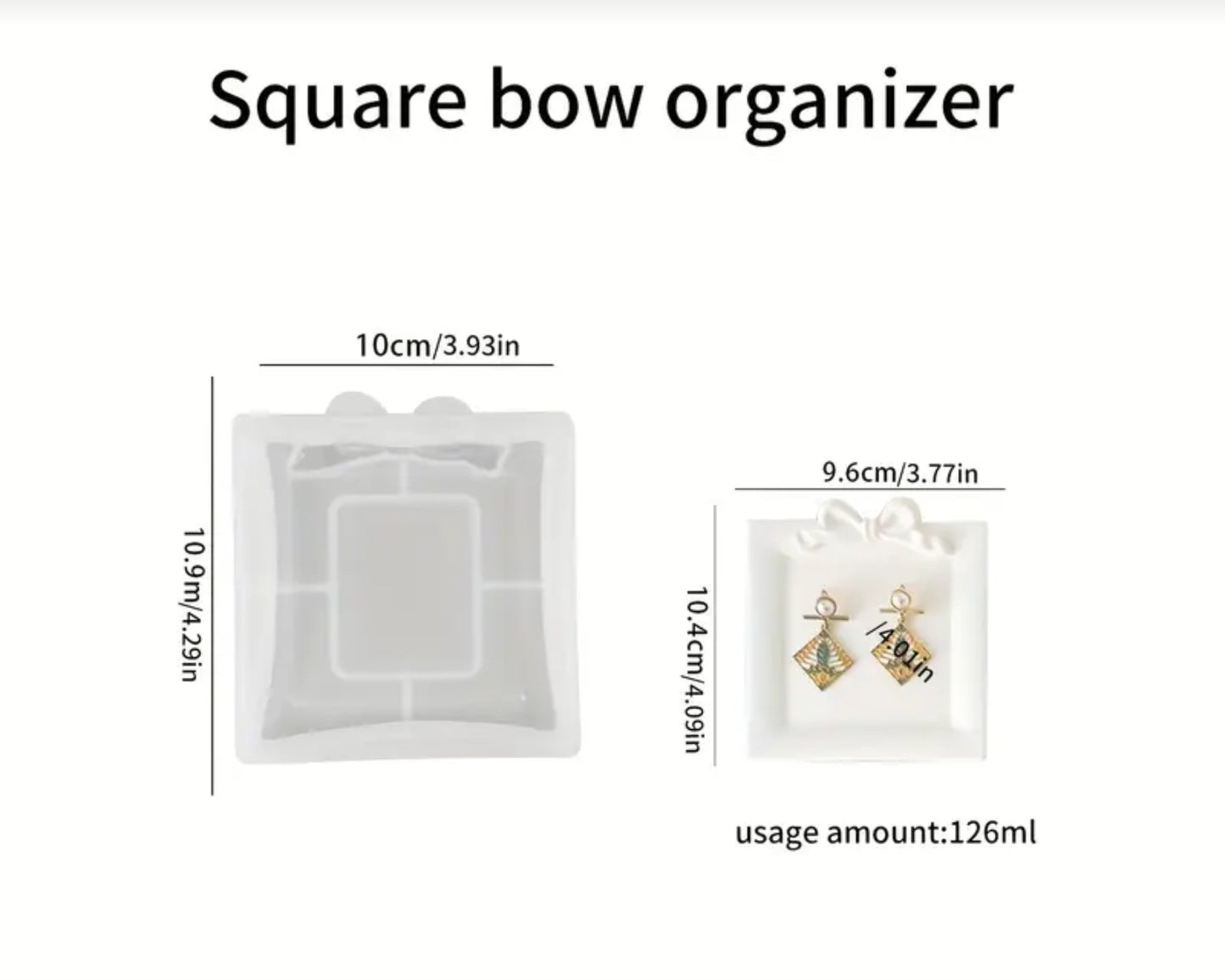 Hollow bow silicone mold