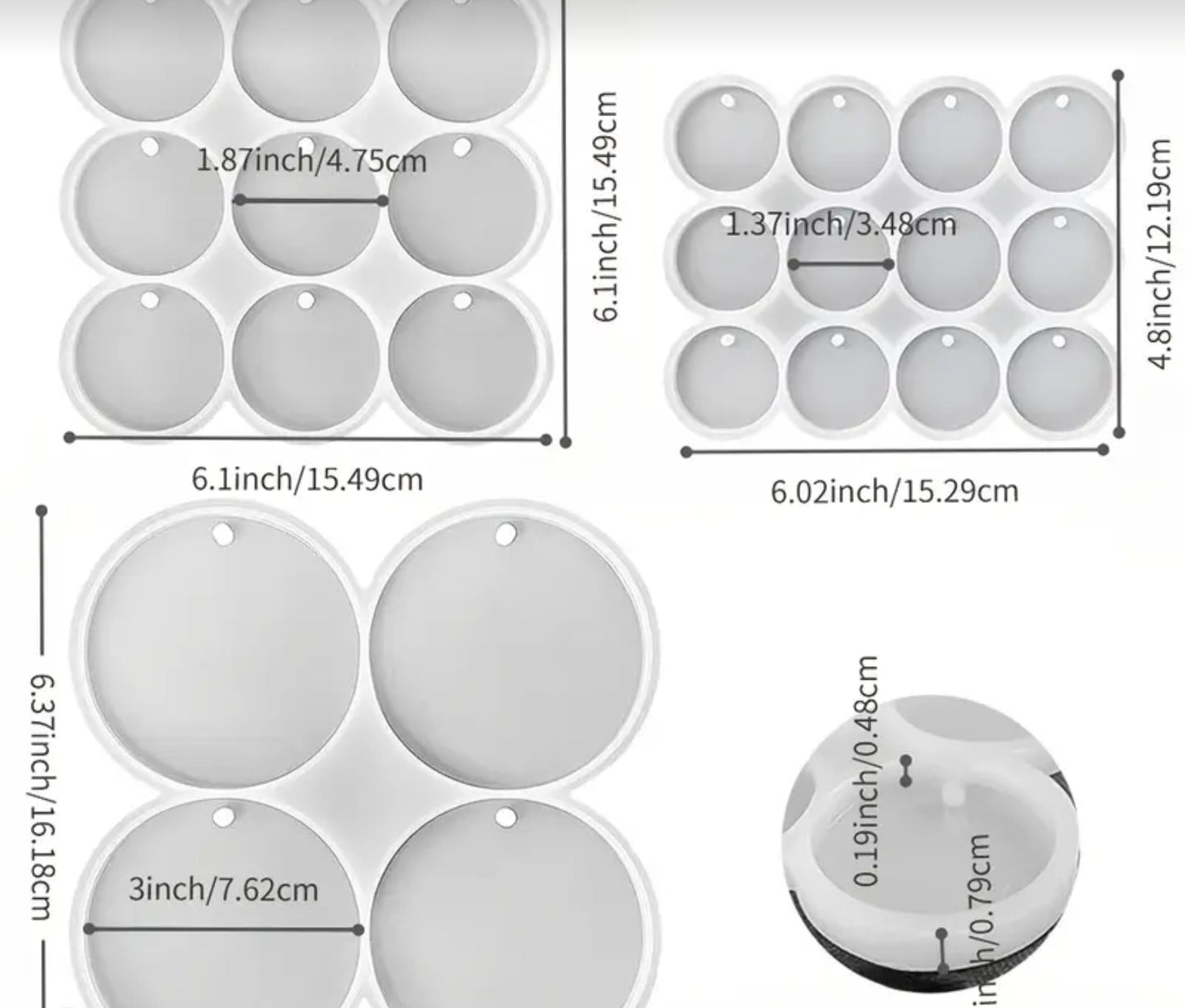 Round perforated silicone molds