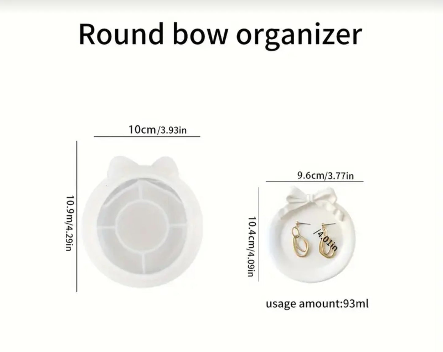 Hollow bow silicone mold