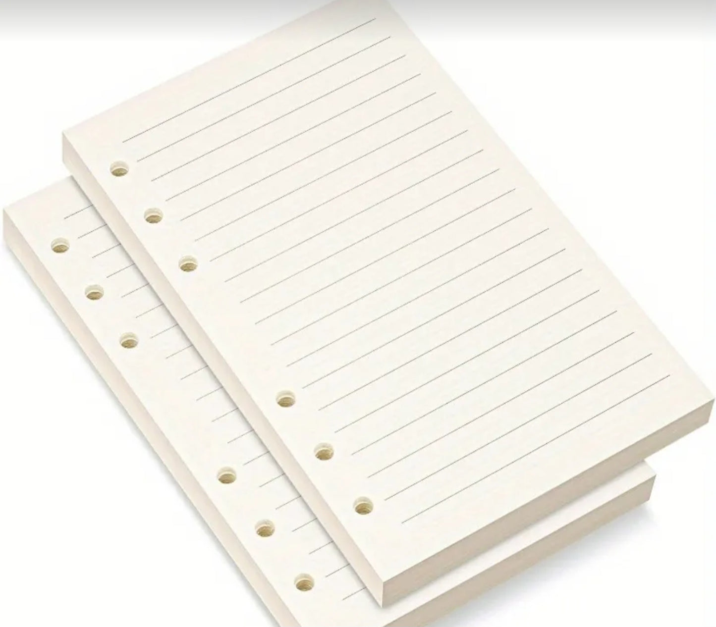 Ruled and perforated notebook paper for refills (A5, A6, A7 sizes) is a complete, high-quality paper set designed for refilling notebooks, diaries, and ring binders