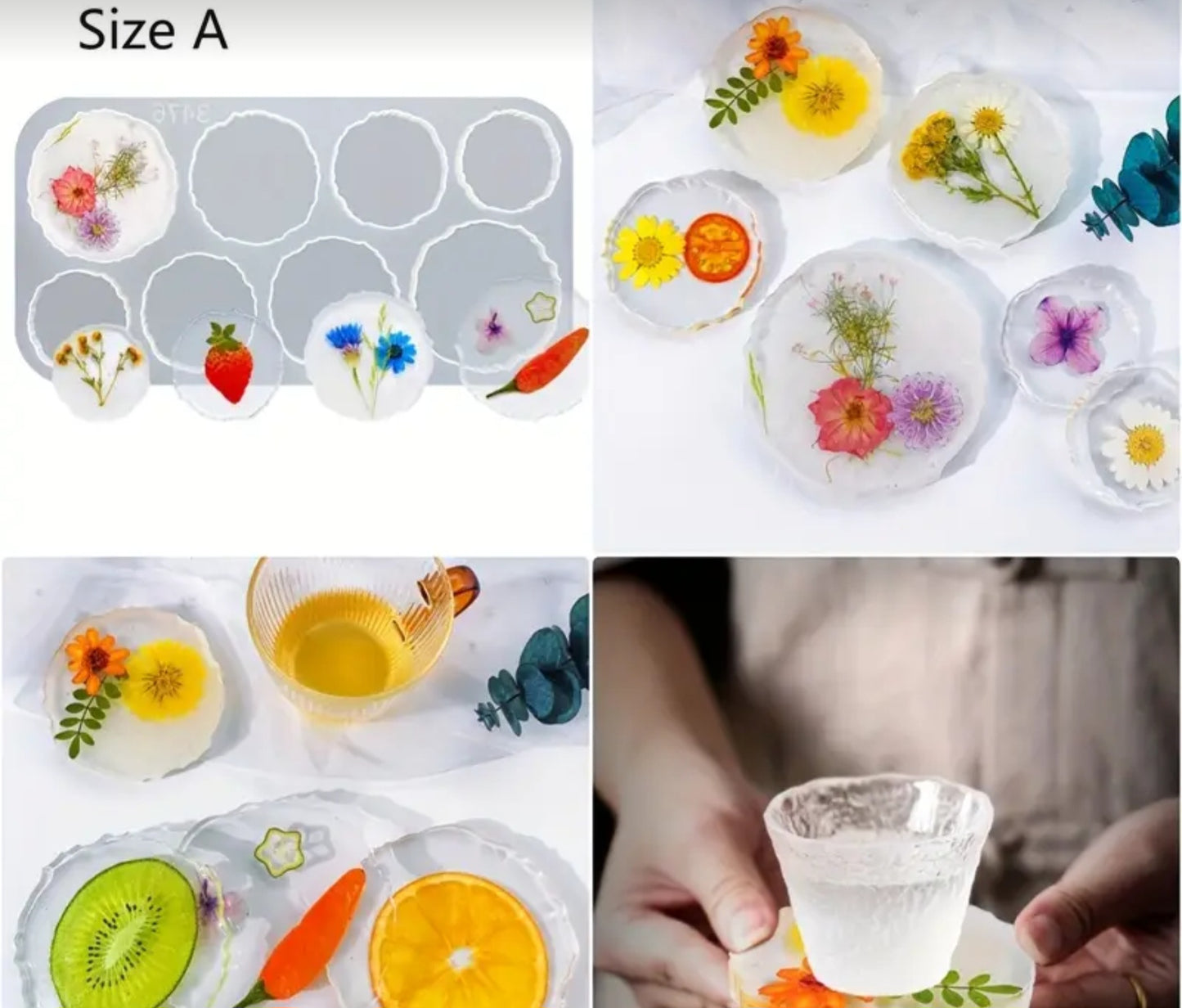 Multi-size wavy circle silicone mold
