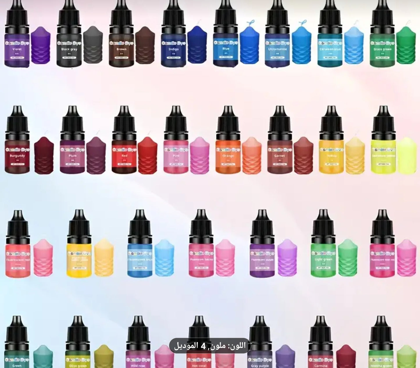 30 concentrated colors for plaster and candles