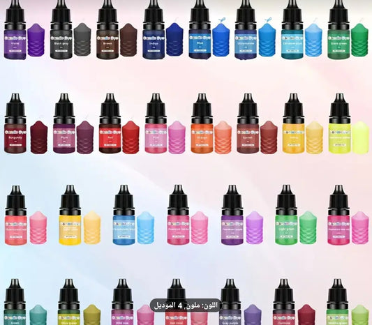 30 concentrated colors for plaster and candles
