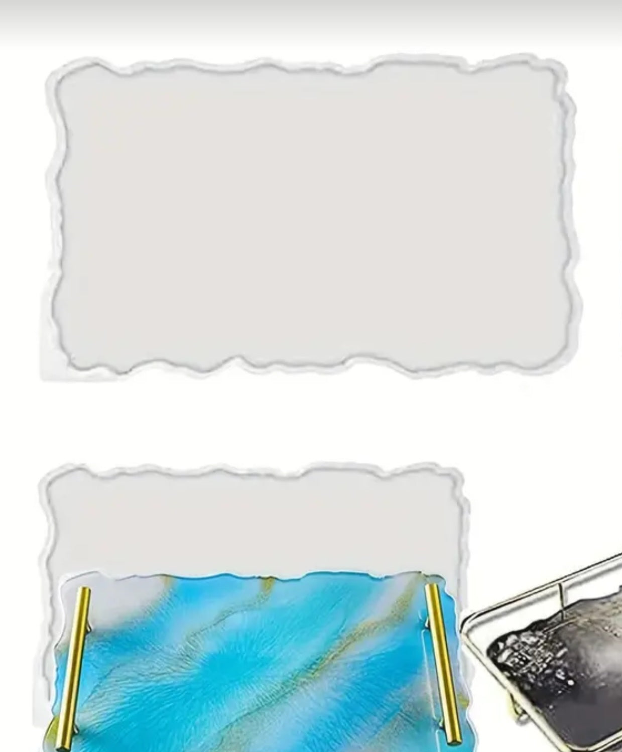 Large Rectangular Tray Silicone Mold for Resin Casting
