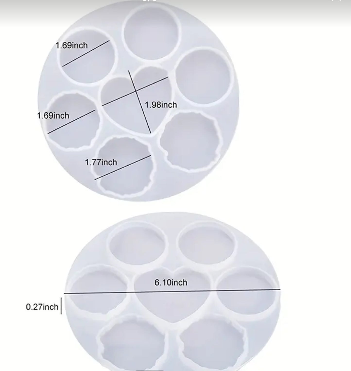 Multi-shaped wavy circle silicone mold