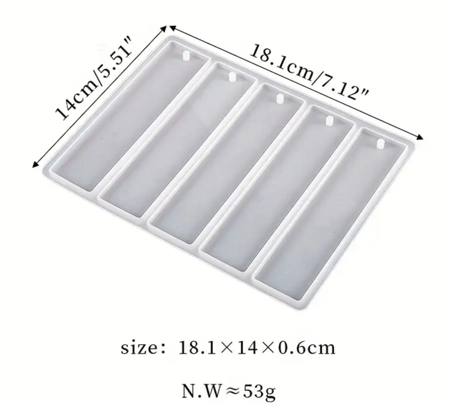 Rectangular Spacer Silicone Mold for Resin Casting