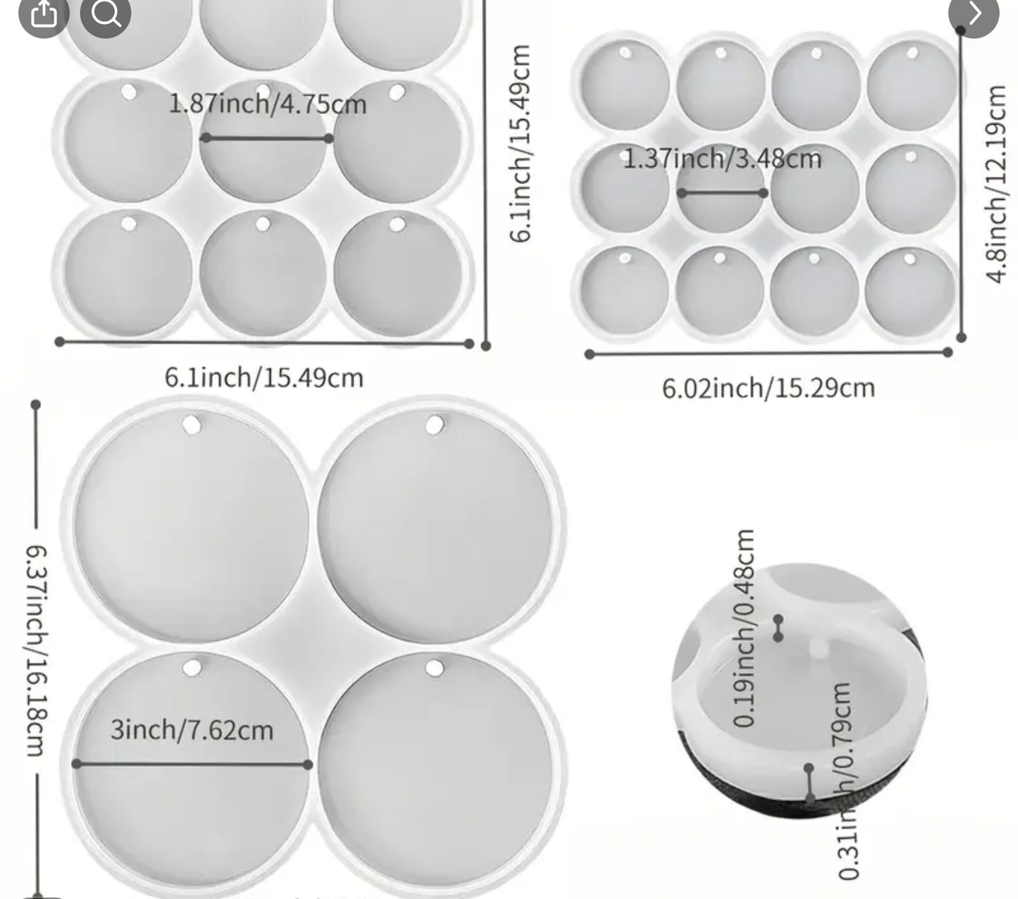Round perforated silicone molds