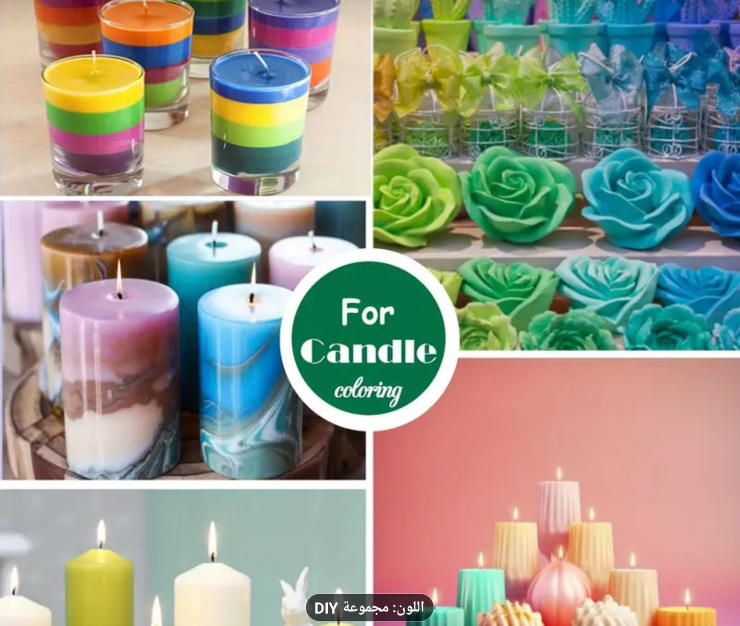 30 concentrated colors for plaster and candles