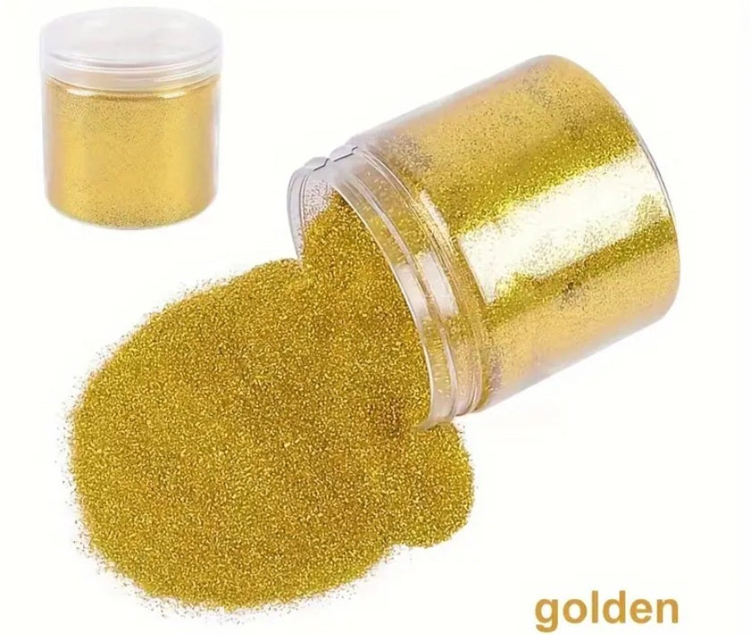A package of canned glitter powder. Suitable for nail art, makeup, handicrafts, Christmas character, resin character, glossy glue, greeting cards, decorating the atmosphere of weddings/parties/gifts.