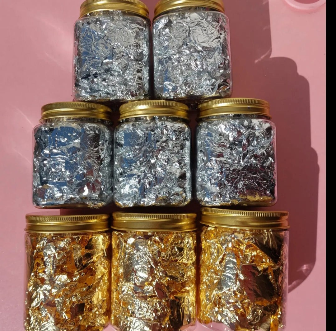 Gold and silver leaves