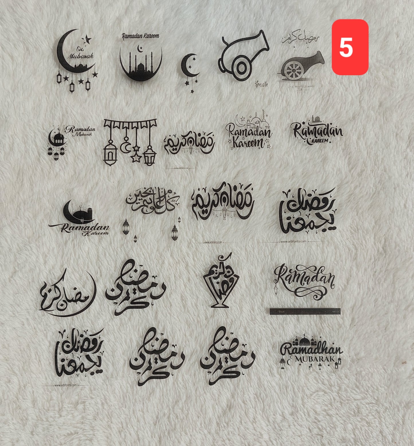 استنسل واستيكرات شفافة مقاس A4