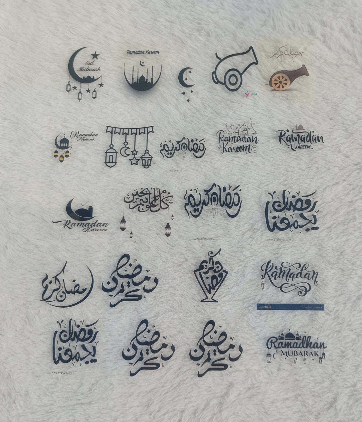 استنسل واستيكرات شفافة مقاس A4