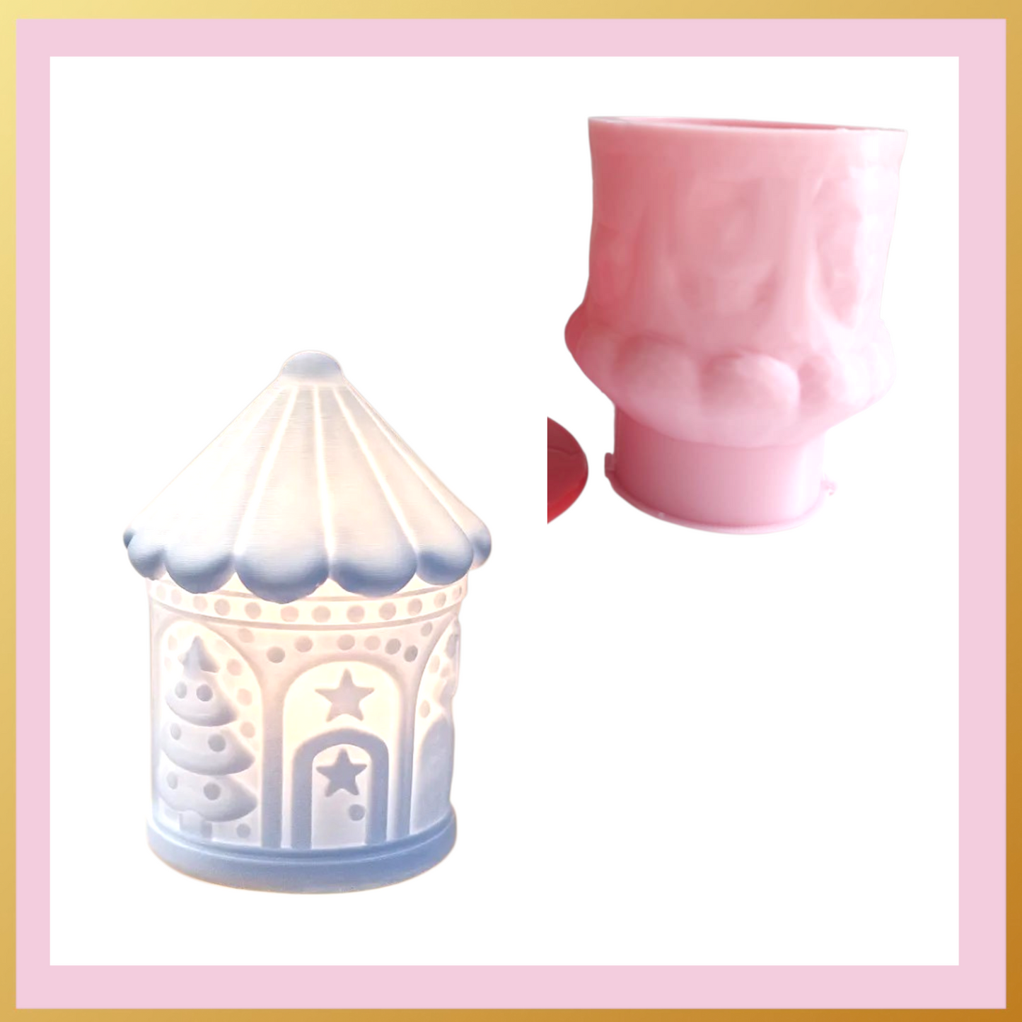 Silicone lantern molds are made of silicone for casting resin, plaster, and candles, suitable for making lanterns and candle holders. Featuring irregular shapes, these versatile epoxy resin molds are ideal for home decoration and crafts.