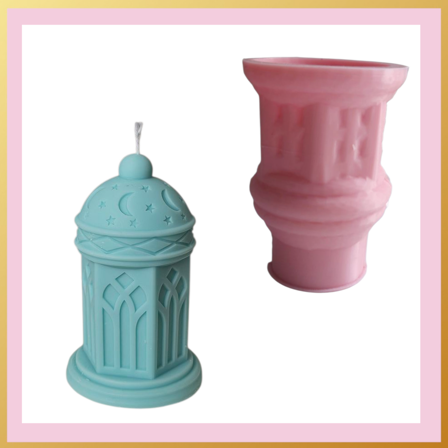 Silicone lantern molds are made of silicone for casting resin, plaster, and candles, suitable for making lanterns and candle holders. Featuring irregular shapes, these versatile epoxy resin molds are ideal for home decoration and crafts.