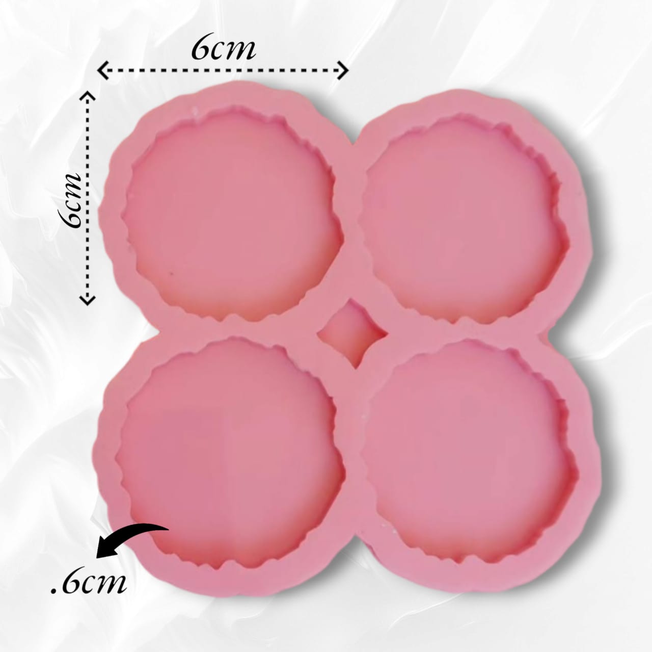 قالب دائري متعرج 6cm